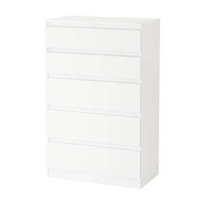 KULLEN Chest of 5 drawers, white, 70x112 cm