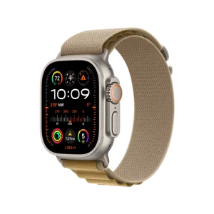 Apple Watch Ultra 2, 49mm Natural Titanium Case with Tan Alpine Loop