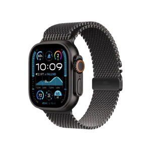 Apple Watch Ultra 2, 49MM Black Titanium Case With Titanium Milanese Loop